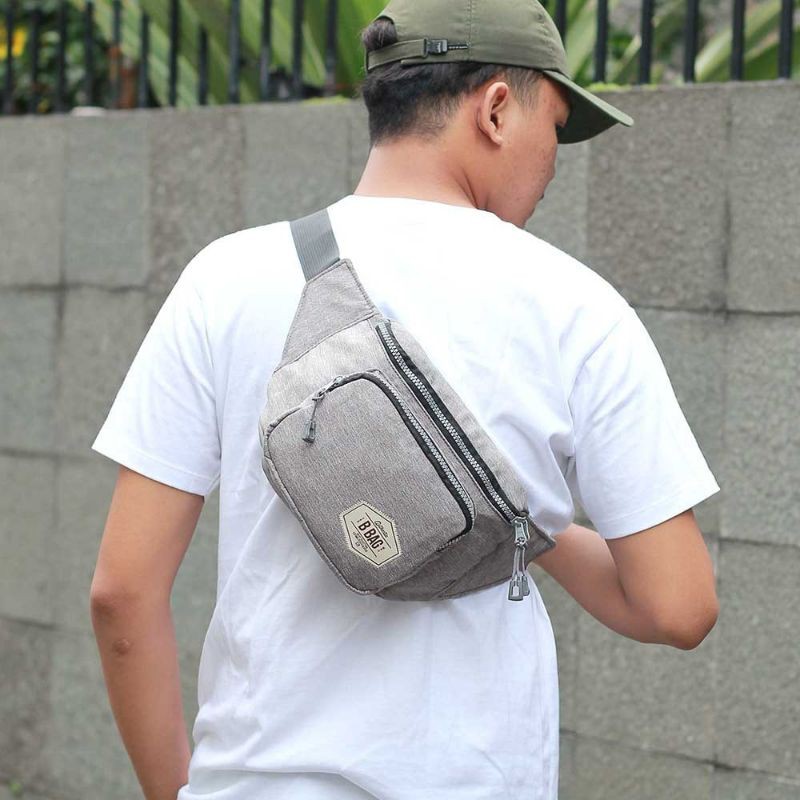 New Arrival Tas salempang pinggang pria waistbag slingbag bahan premium terbaru promo garansi COD