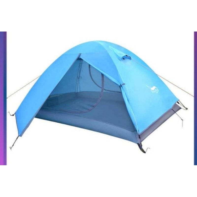 tenda doom fox double layer 2p frame fiber ultralight kapasitas 2-3 orang