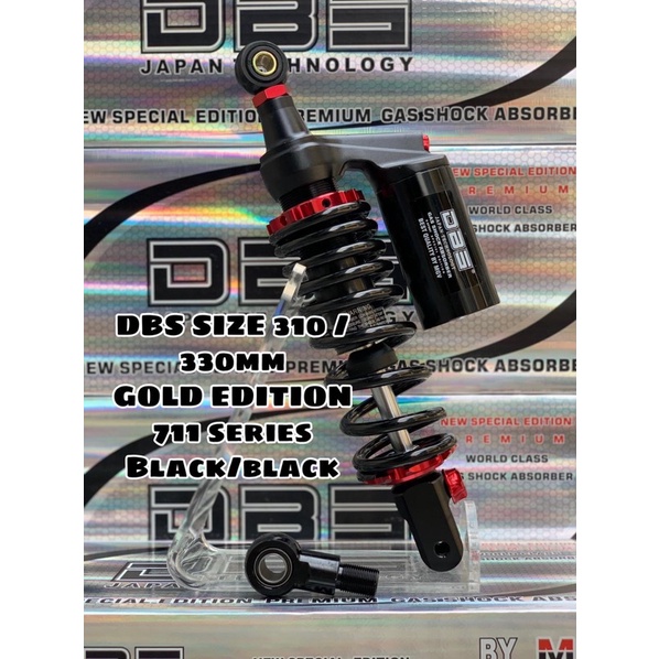 Shock DBS 711 G Sport Edition Matic Singel Shock Anting Universal 310mm 330mm Shockbreaker Singel Matic Tabung Atas Mio Beat Click125 Vario125 Scoopy  FOURSIX_46