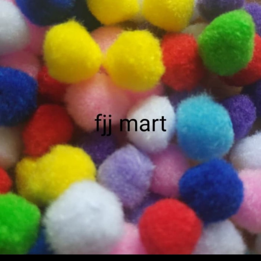 pompom / pom pom bola bulu warna warni prakarya