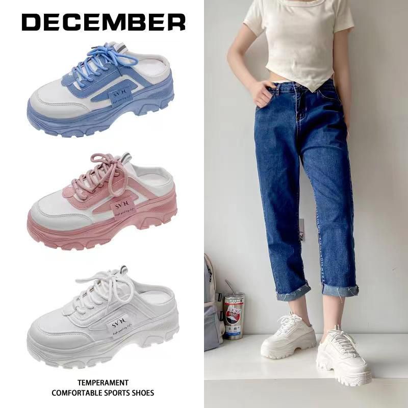 [GROSIR][COD] SEVEN_DAY SEPATU SNEAKERS WANITA KOREA IMPORT SPORT SHOES BIRU H-965