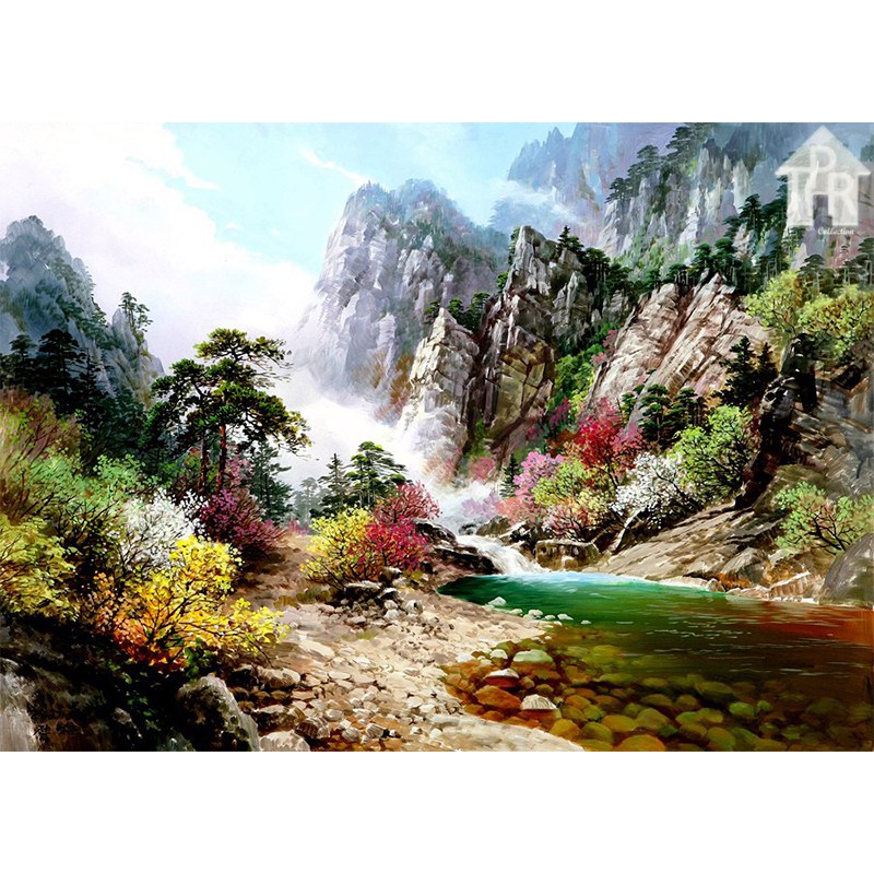 DIY - Set Melukis / painting by number kit - NATURE 40x50cm. part-1