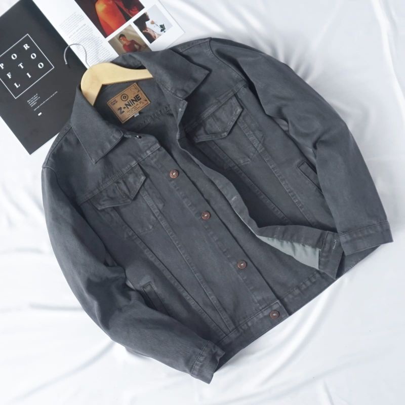 JAKET JEANS DENIM PRIA WANITA//ORIGINAL ( Z-nine ) warna GREY