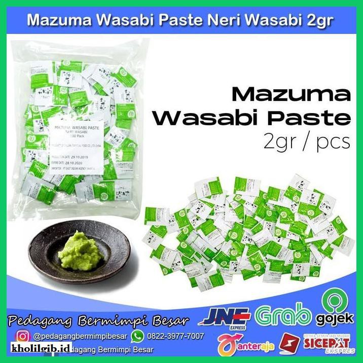 

Aneka-Sambal- Mazuma Wasabi Paste Neri Wasabi 1Pcs 2Gr | Wasabi Sachet | Wasabi -Pedeeeeeezzzzzzz.