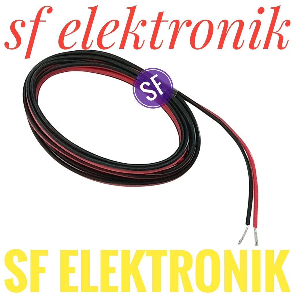Kabel Serabut Merah-Hitam AWG 24 Meteran