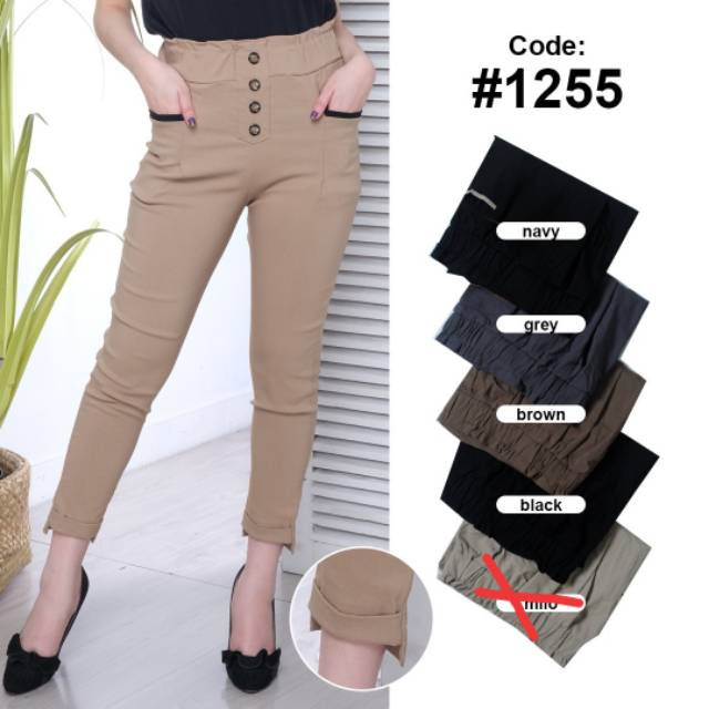 Celana Baggy Pants Premium - Celana Panjang Katun Stretch