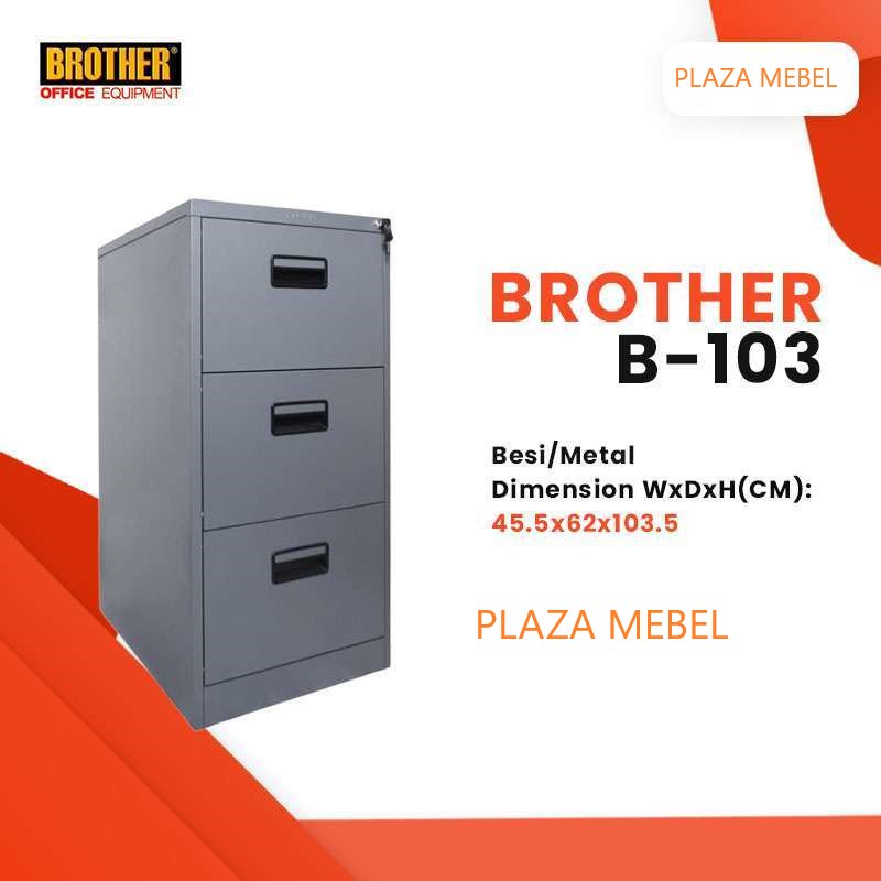 Filling Cabinet Brother 3 Laci Besi Arsip / Filing Cabinet