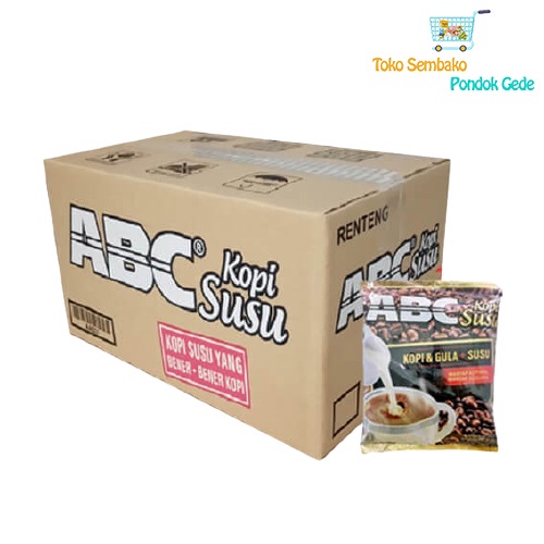 

Kopi Instant ABC Susu 1 Dus isi 12 Renceng x 10 Pcs Sachet