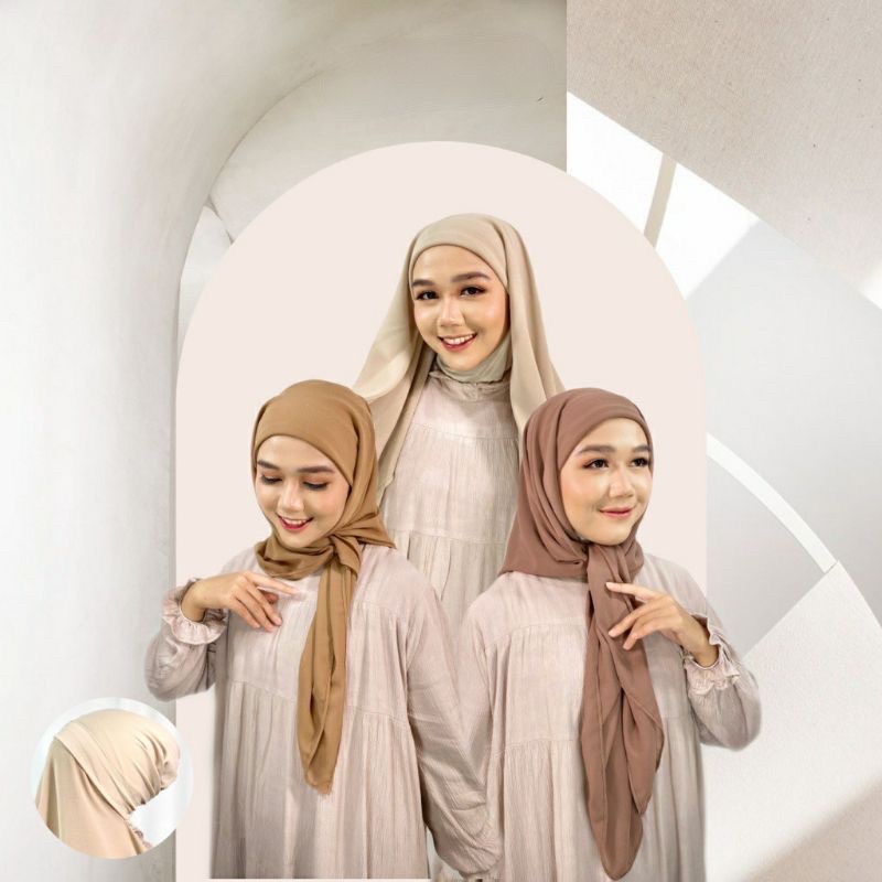 SEGIEMPAT MELAYU GHANIA PREMIUM BAHAN CERUTY BABYDOLL / JILBAB SEGI EMPAT INSTAN MURAH