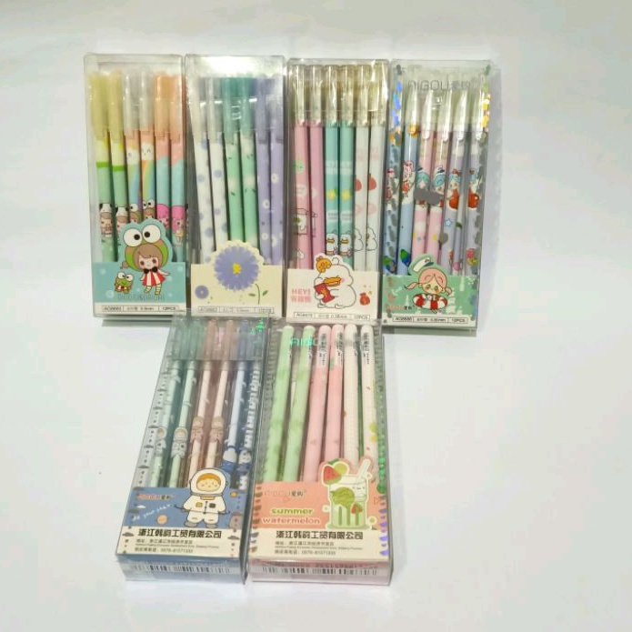 

dNoura SELUSIN ( 12 PCS ) Pulpen Karakter Lucu Aigou Gel Pen Karakter Lucu Aigou