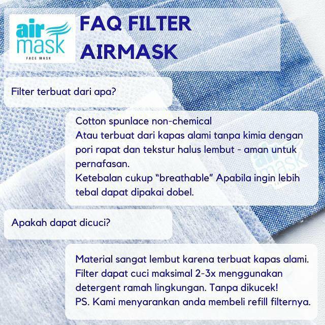 Masker Kain Oxford Premium FREE 2 Filter (Tidak ada Logo)