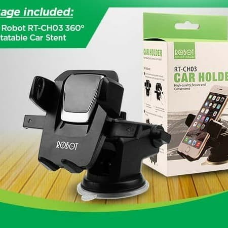 Car Holder ROBOT RT-CH03 360° Rotatable Car Stent For Smartphone