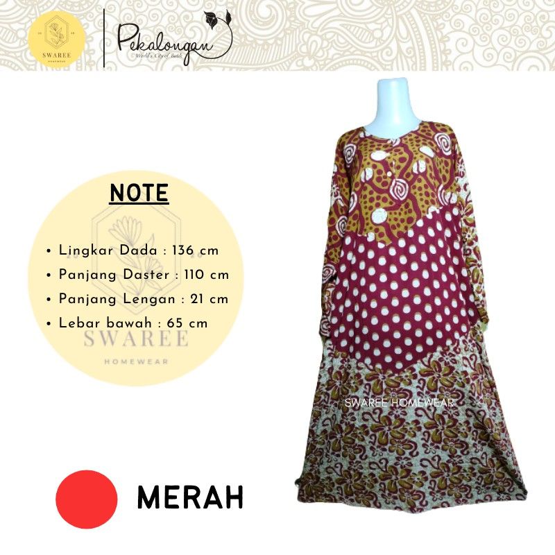 Daster Jumbo Lengan Panjang Baju Wanita Busui Motif Batik