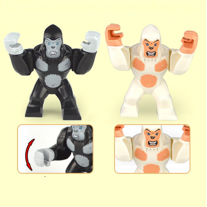 King Kong Rampage George White Gorilla Gorila Yeti Minifigure Lego kw