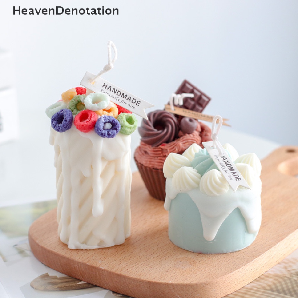 [HeavenDenotation] Diy Cream Glaze Cake Candle Mold Donut Circle Decoration Silicone Mold Cake