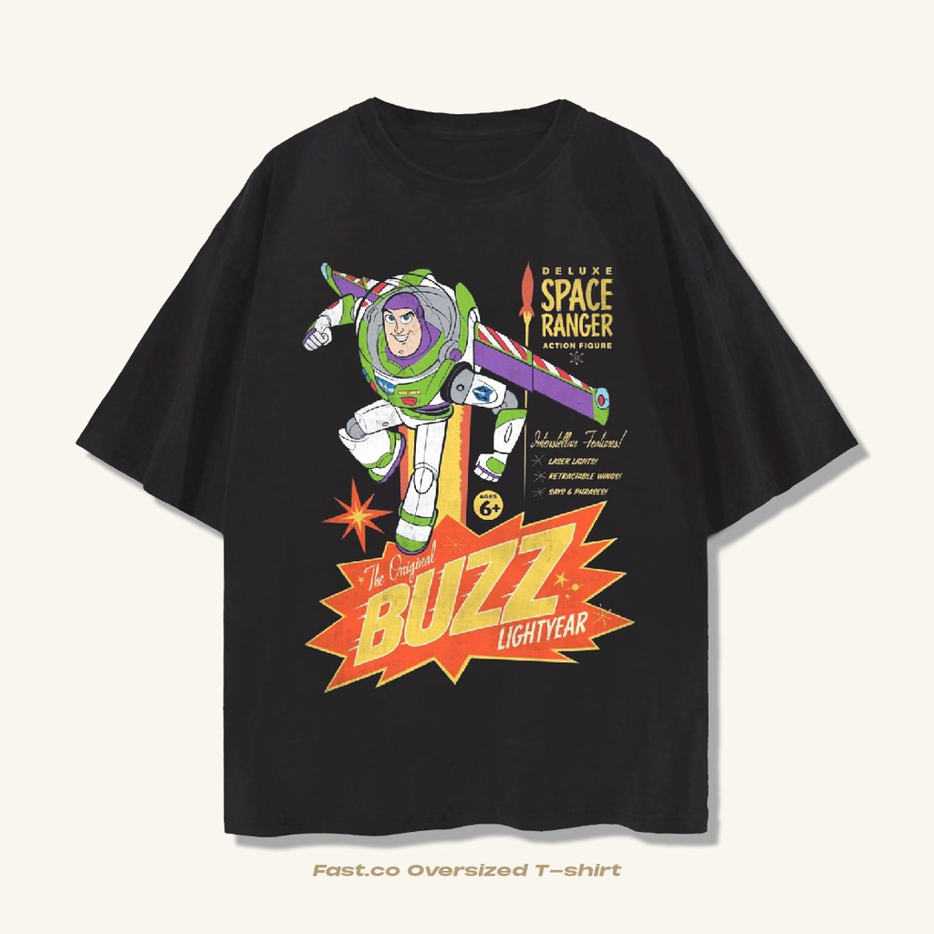 Ready Stock - T-shirt Buzz Lightyear Toy Story Oversize - Kaos Toy Story Oversized