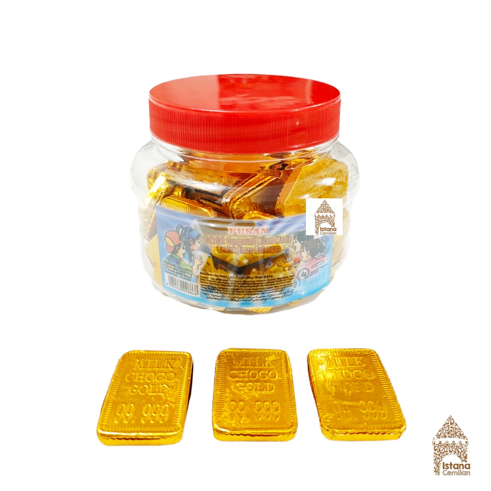 Pusan Cokelat Emas Batang / Batangan Gold Bar TOPLES (Isi 50 pcs)