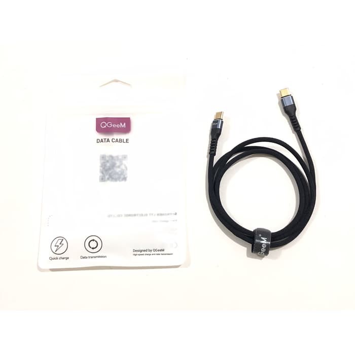 QGeeM Type C to Type C Kabel Data Premium Quality Cable 1M Fast Charge