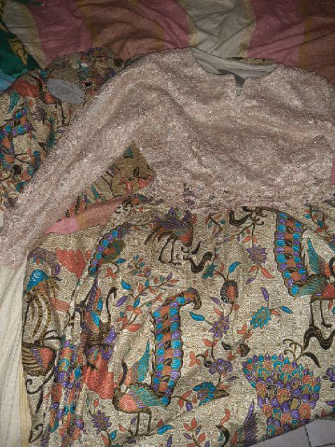 Set Batik Couple Kebaya Brokat Cendrawasih/kamaratih