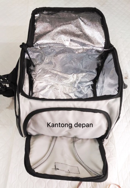 Cooler bag polos tali panjang + 1 ice gel / warmer bag / tas ASIP / tas penahan suhu