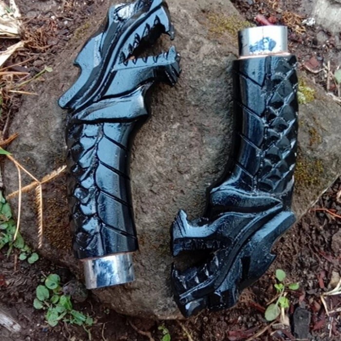 BISA COD gagang golok ukir naga