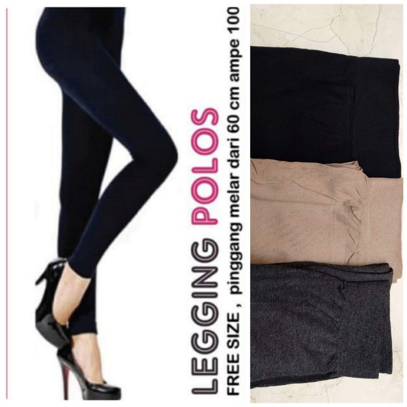 TRIVELA - Legging Polos Super JUMBO BIGSIZE 40-130 KG Spandex Impor Premium SUPER STRETCH IMPORT