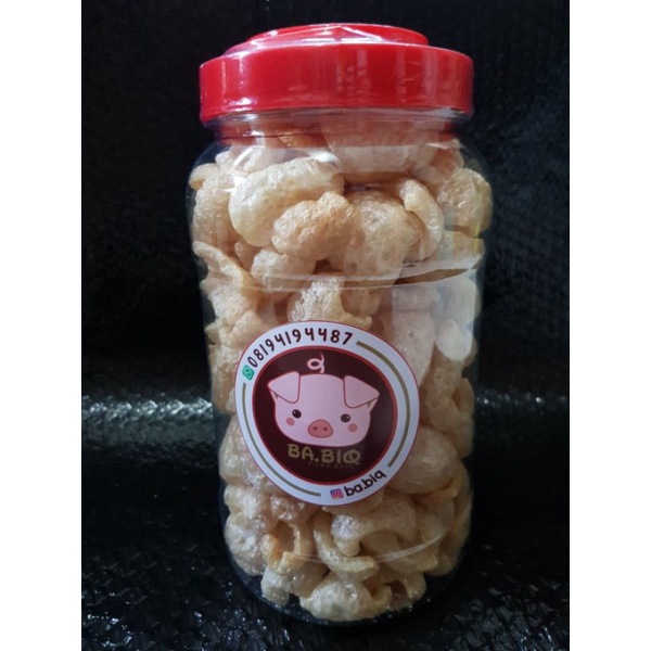 

Kerupuk KULIT BABI (NON HALAL) CHICARON DOROKDOK BABIQ TOPLES 3 L, netto ± 200 GRAM