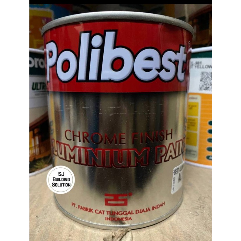 Polibest Aluminium Paint 1 kg 1kg Cat Chrome Finish Aluminium Paint
