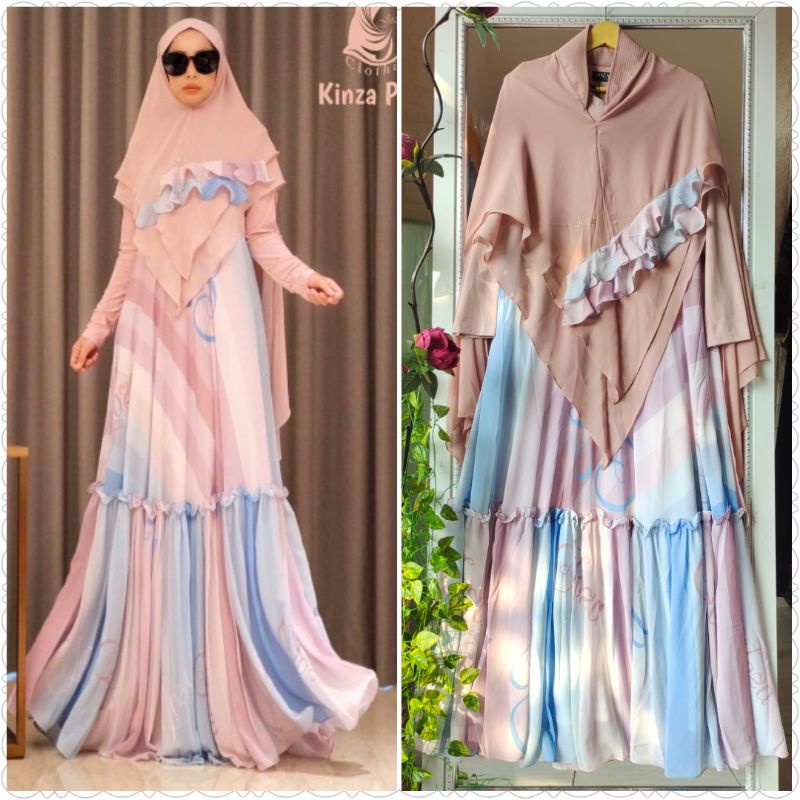 Kinza Pastel by Joza  | gamis printing