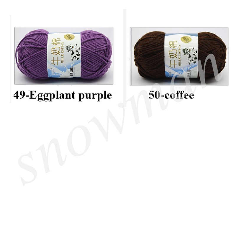 Benang rajut katun impor big ply/milk cotton yarn crochet yarn 5 ply 50 g