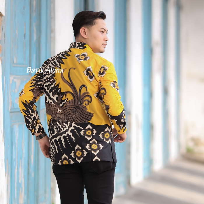 Batik pria lengan panjang Kemeja Atasan Baju batik pria laki laki lengan panjang premium cowok solo