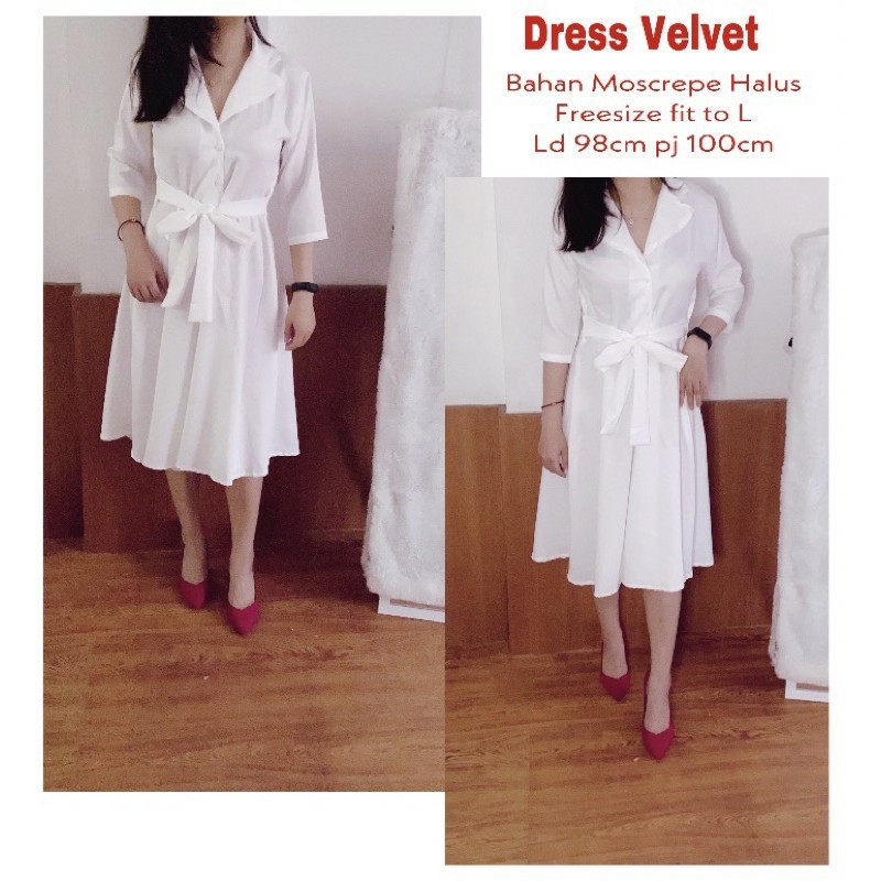 *[MCFK] Dress Velvet / Dress Korea  / Dress Wanita Korea / Pakaian Wanita Dress / Dress Natal / Dres