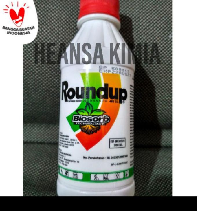 SKT Hebisida. Round up. Roundup 200 ml. Obat Pembasmi Rumput Liar & Gulma ,,