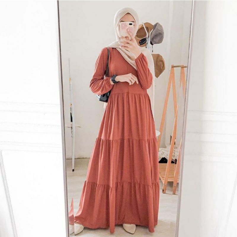 Hanum Dress Homey Dress Rayon Gamis Susun Rayon Gamis Wanita Kekinian Busui Frendly