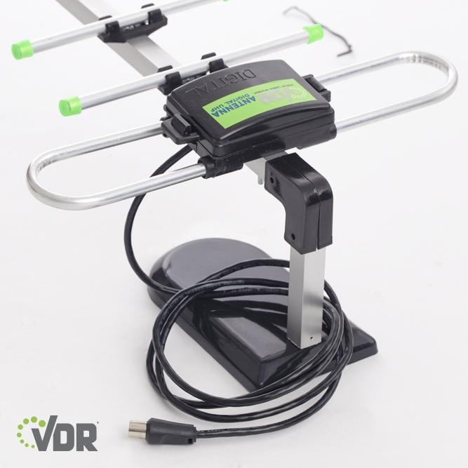 Antena TV Indoor &amp; Outdoor Digital + Kabel Sinyal Kuat VDR V 87 HD