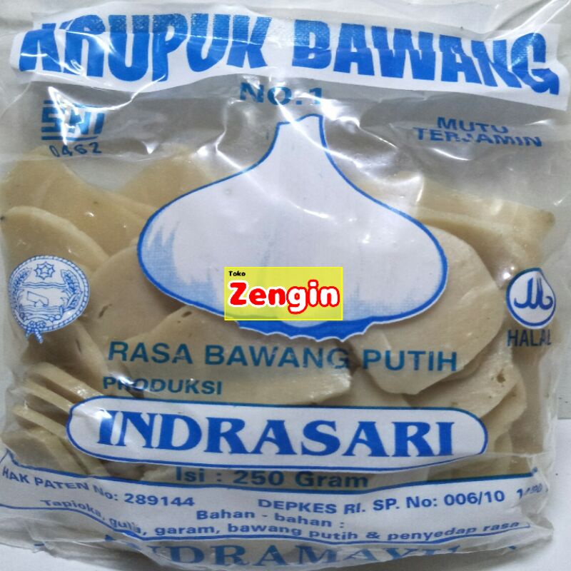 

Krupuk Bawang (NO.1) cap Indrasari 250gr