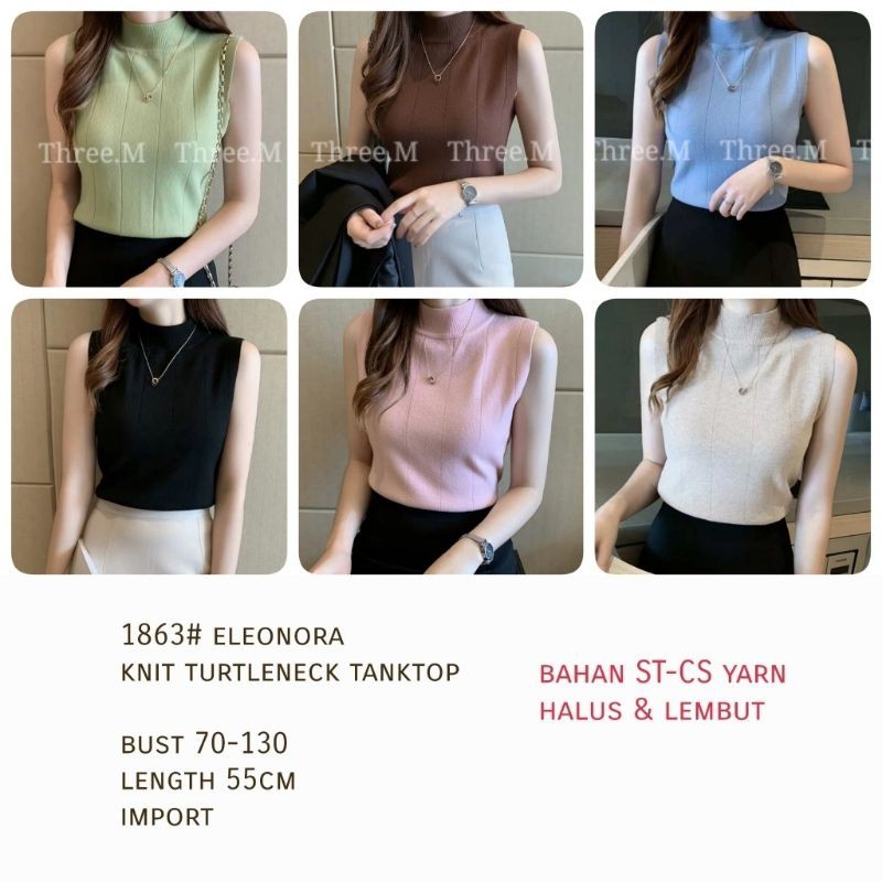 MDLV~1863 ELEONORA TURTLENECK KNIT TANKTOP