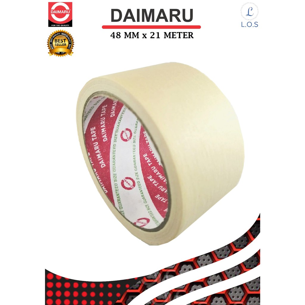 DAIMARU TAPE - LAKBAN - MASKING/KERTAS - 2 INCHI 21 METER