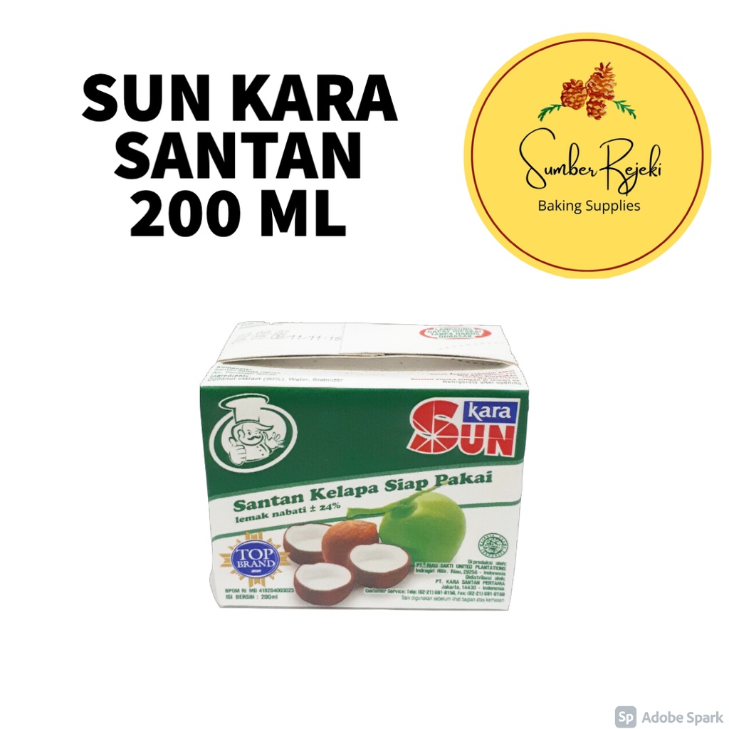 

Sun Kara Santan Kelapa Siap Pakai 200 Ml / 200ml