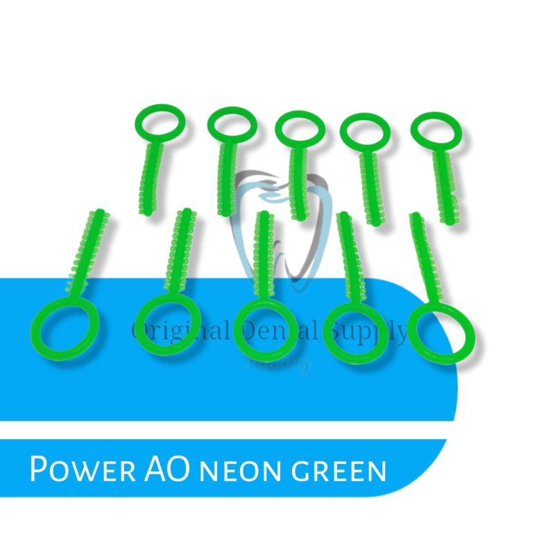 dental O ring art Ortho power O AO neon green isi 10 stick