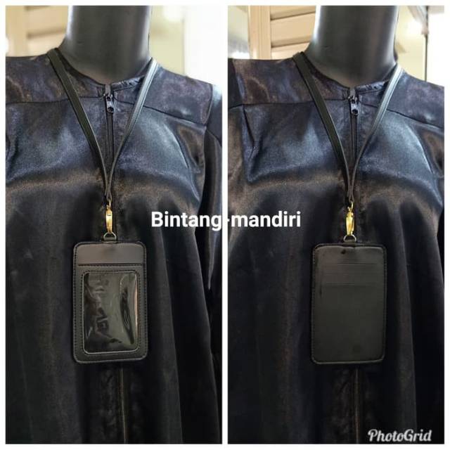 

Name Tag ID Card warna Hitam Doff 4 Slot Kwalitas Bagus