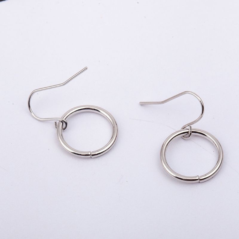 Elle Circle Earrings Anting Hooks Handmade