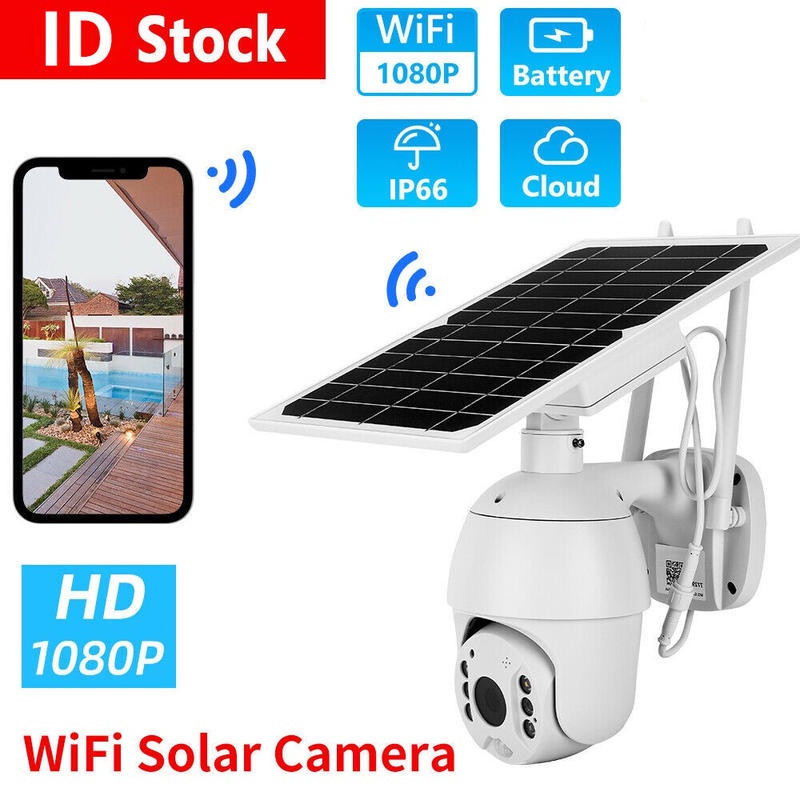 1080P Solar Security Camera Smart Home Security Camera  Vision CCTV PTZ Infrared Monitor Remote Cam