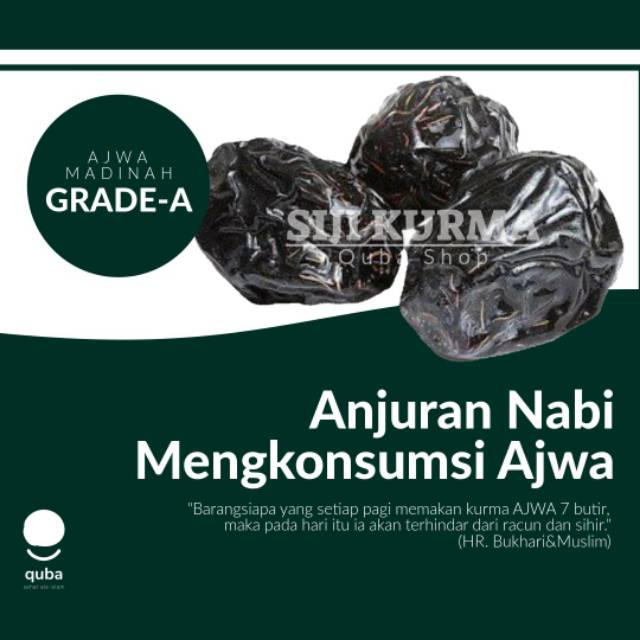 

LEZAT KURMA AJWA ASLI MADINAH 300GR SIJI KURMA NABI GRADE A TERLARIS SESUAI SUNNAH