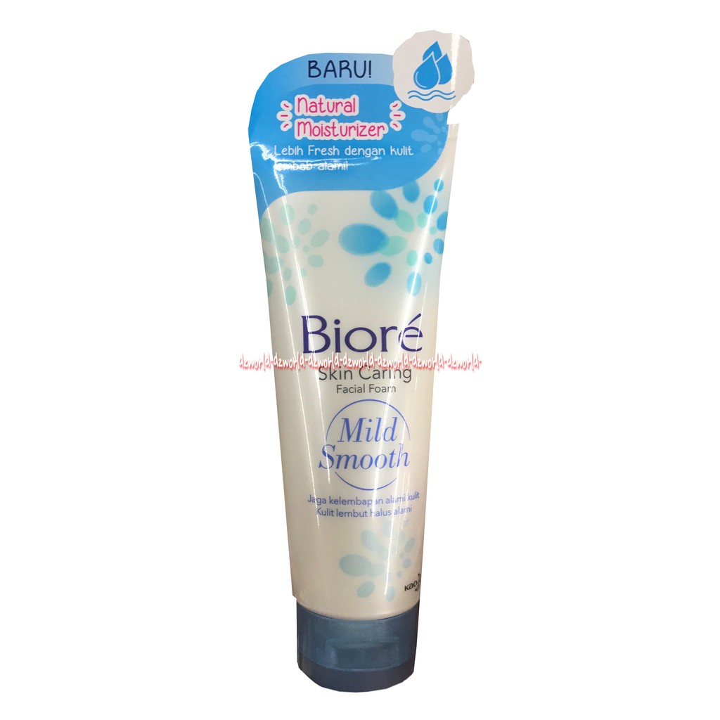 Biore Skin Caring Facial Foam 100ml Mild Smooth Sabun Cuci Muka Untuk Menjaga Kelembaban Wajah