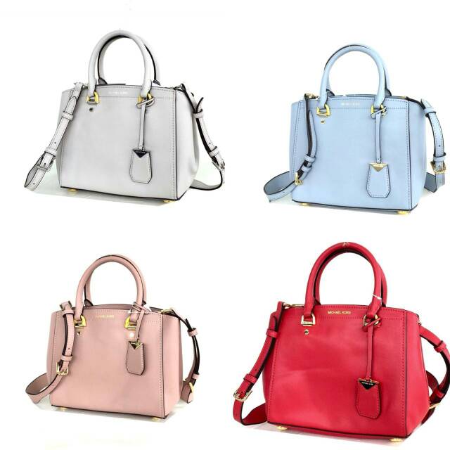 Crossbody slingbag tas bag mk Michael Kors Benning Small Leather Satchel