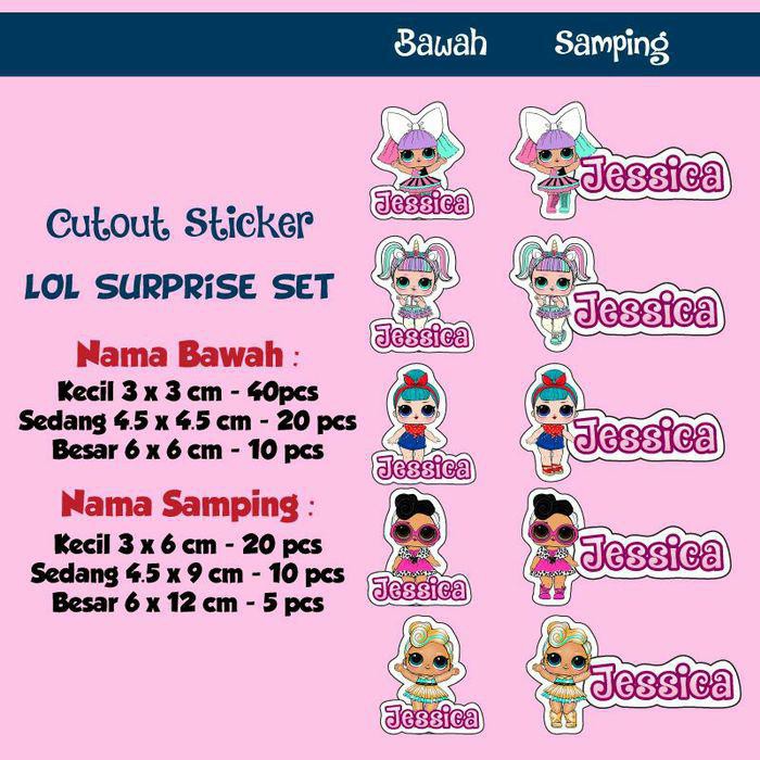 

Stiker Label Nama Tahan Air / Sticker Label Waterproof Cutout - Lol