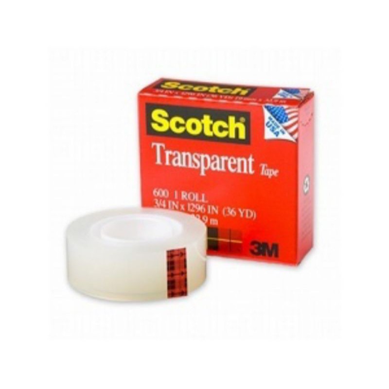 

3M Scotch Transparent Tape 600 , 3/4 inch x 36 Yard