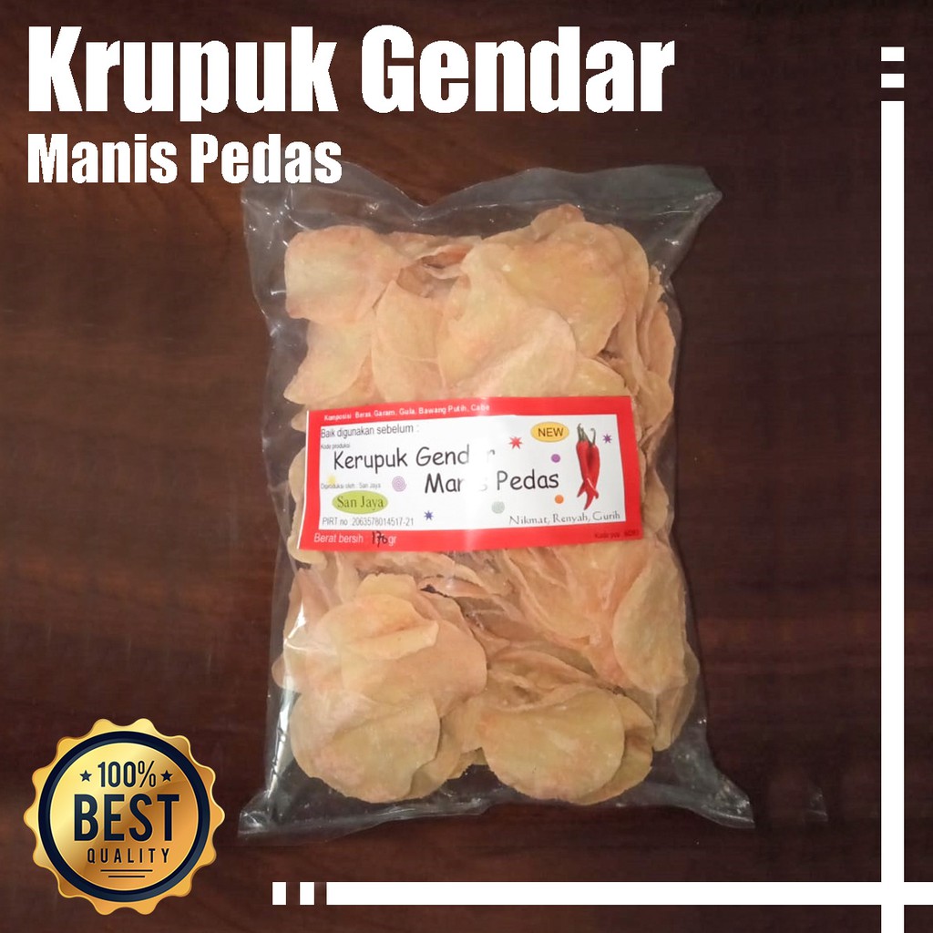 KERUPUK GENDAR MANIS PEDAS KHAS SURABAYA 180GR