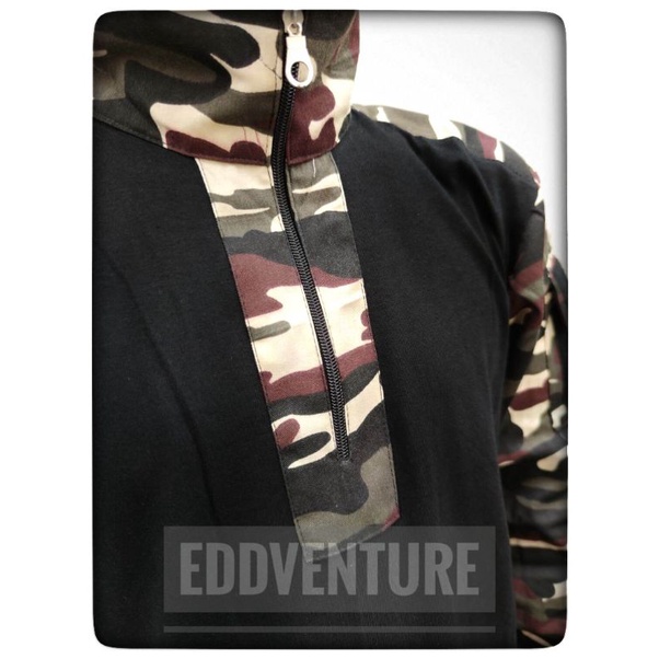 Baju Kaos bdu FKPPI Lengan Panjang Pria Bahan Ripstop Kerah Tinggi Resleting Waterproof